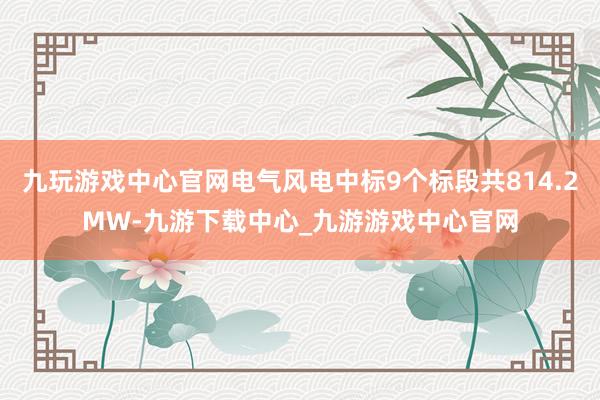 九玩游戏中心官网电气风电中标9个标段共814.2MW-九游下载中心_九游游戏中心官网