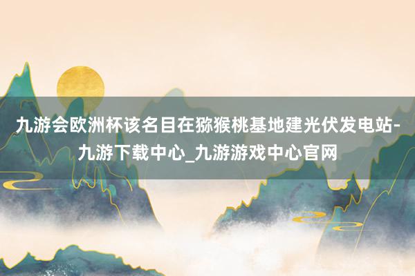 九游会欧洲杯该名目在猕猴桃基地建光伏发电站-九游下载中心_九游游戏中心官网