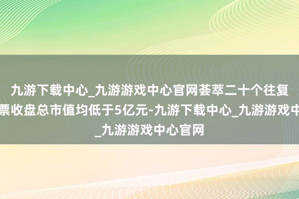 九游下载中心_九游游戏中心官网荟萃二十个往复日的股票收盘总市值均低于5亿元-九游下载中心_九游游戏中心官网